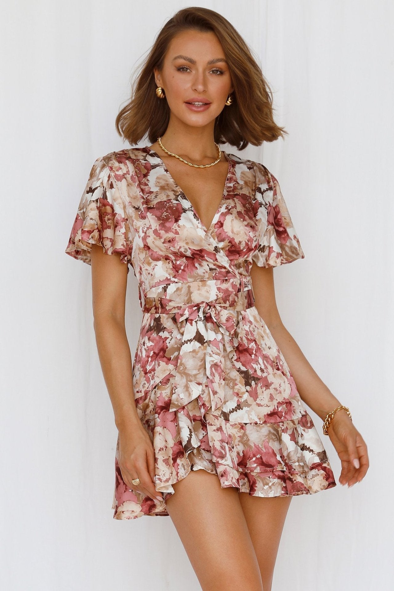 Printed Bowan Ruffle Tiered Babydoll Dress FINAL