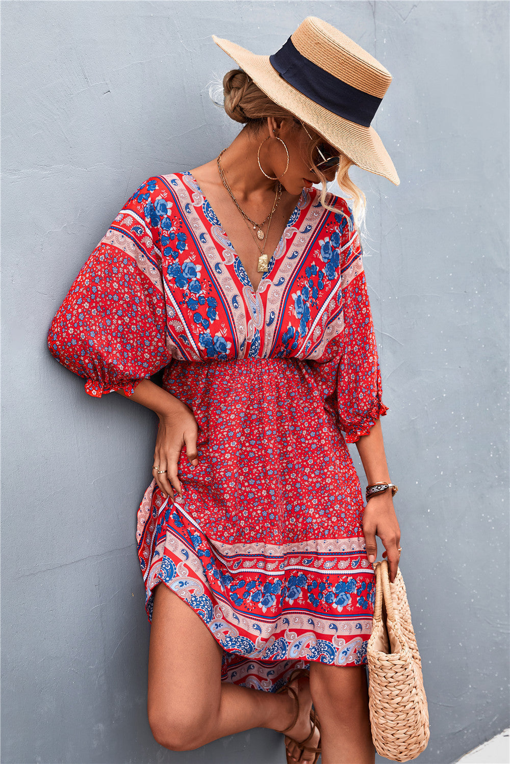 Printed Maximus Button Down Dress