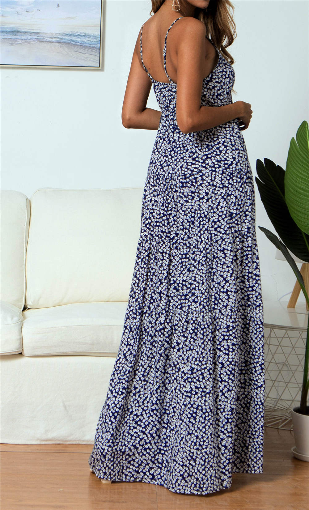Trooper Flower Tie Strap Midi Dress FINAL