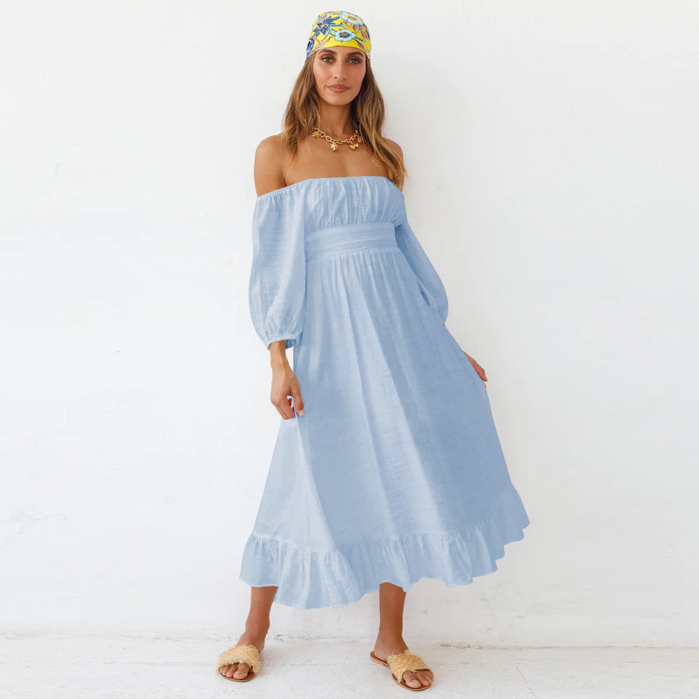 Puff Samantha Sleeve Midi Dress French Blue