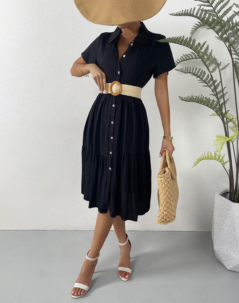 Maria Bloom Shimmer Button Down Dress