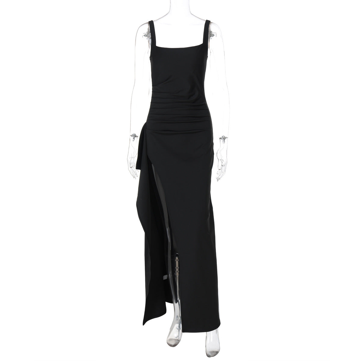 Women Evening Dress Maxi Dress Summer Chic Strap Backless High Slit Dress