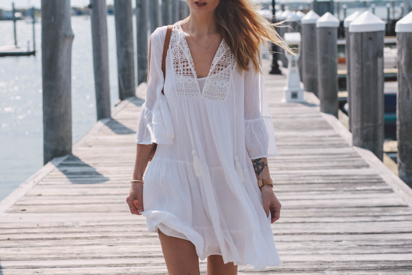 Golden Stay Printed Lace Babydoll Dress FINAL