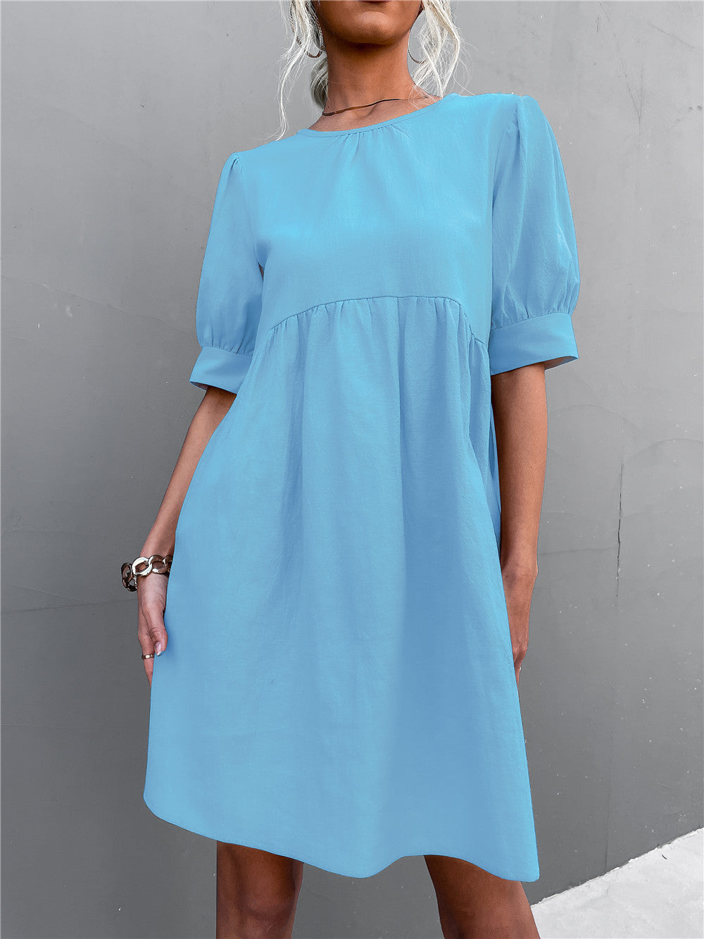 Puff Marketa Sleeve Babydoll Dress