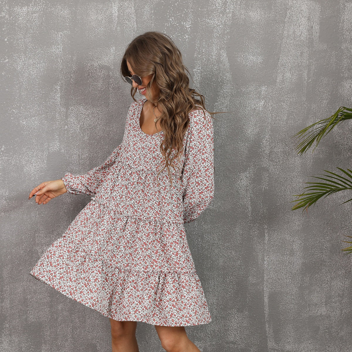 Halsey Botanical Babydoll Dress