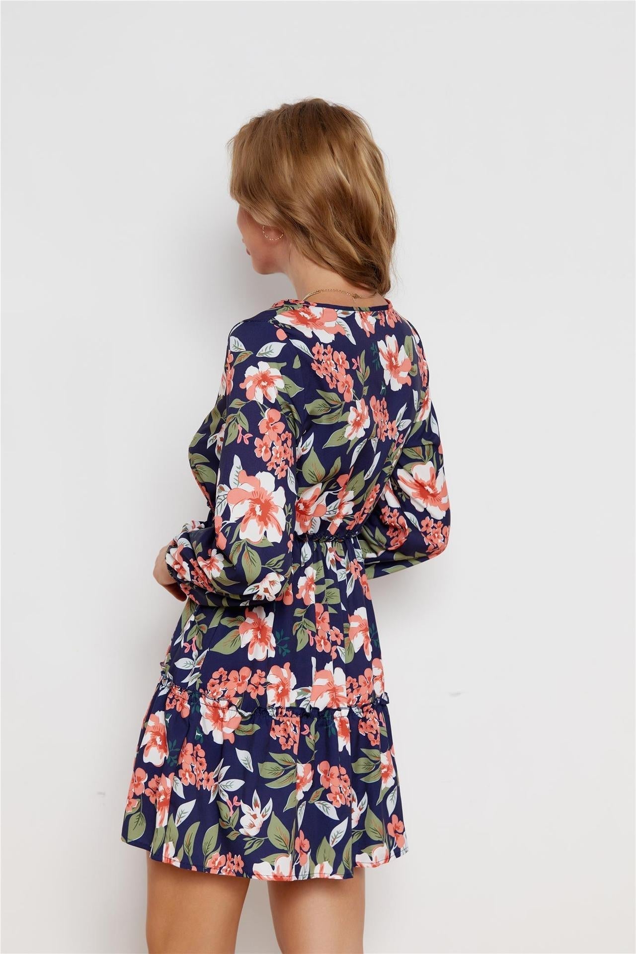 Aleyna Botanical Ruffle Tiered Dress FINAL