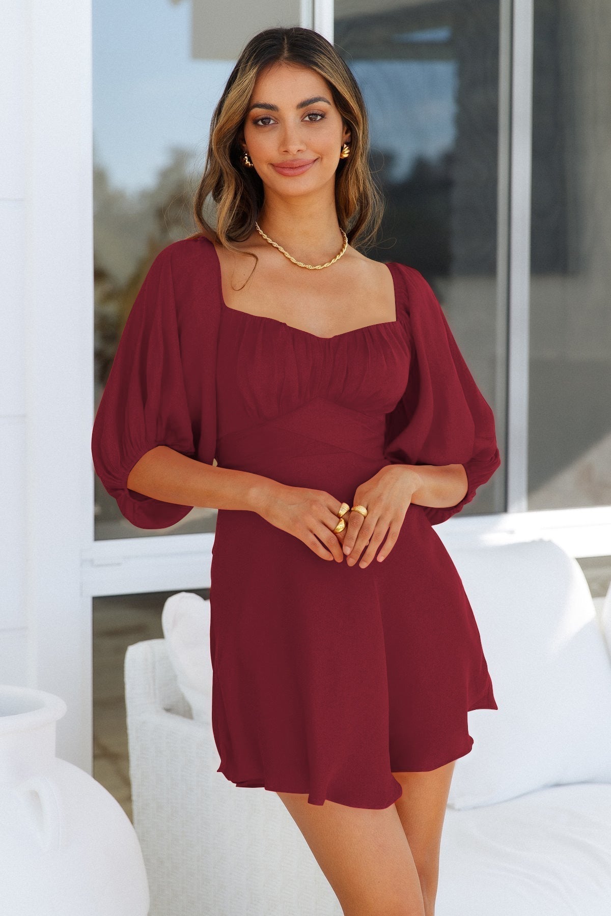 Balloon Della Sleeve Dress Orchid FINAL