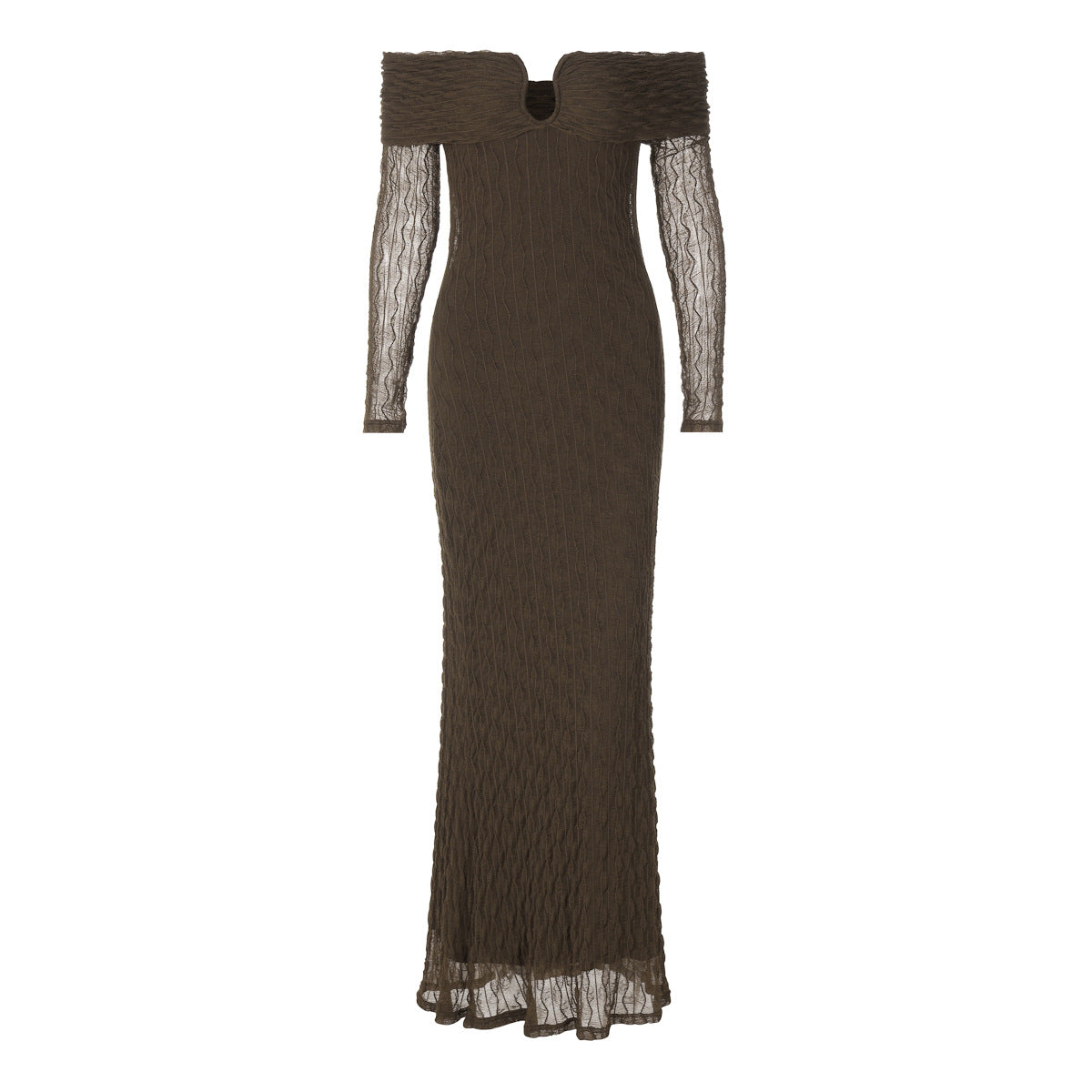 Shoulder off Mid Length Dress