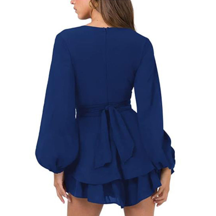 The Dance Night Away Satin Dress Navy FINAL