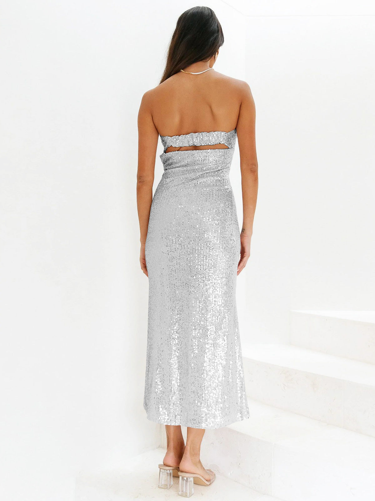 Midi Shimmerina Dress Silver