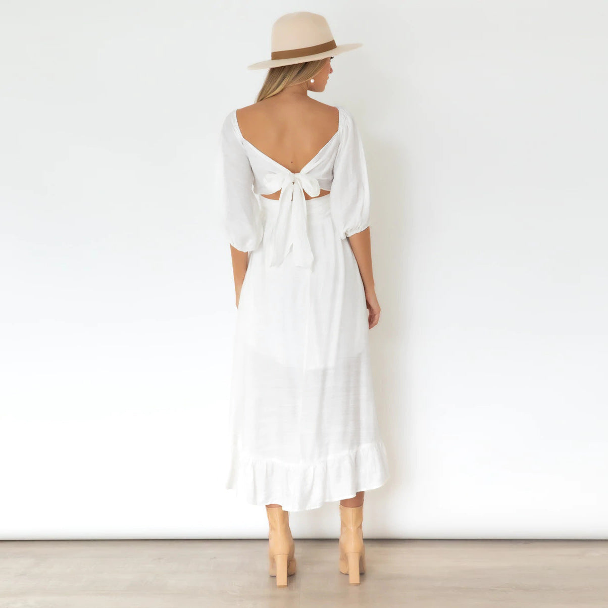 Puff Katelyn Sleeve Midi Dress
