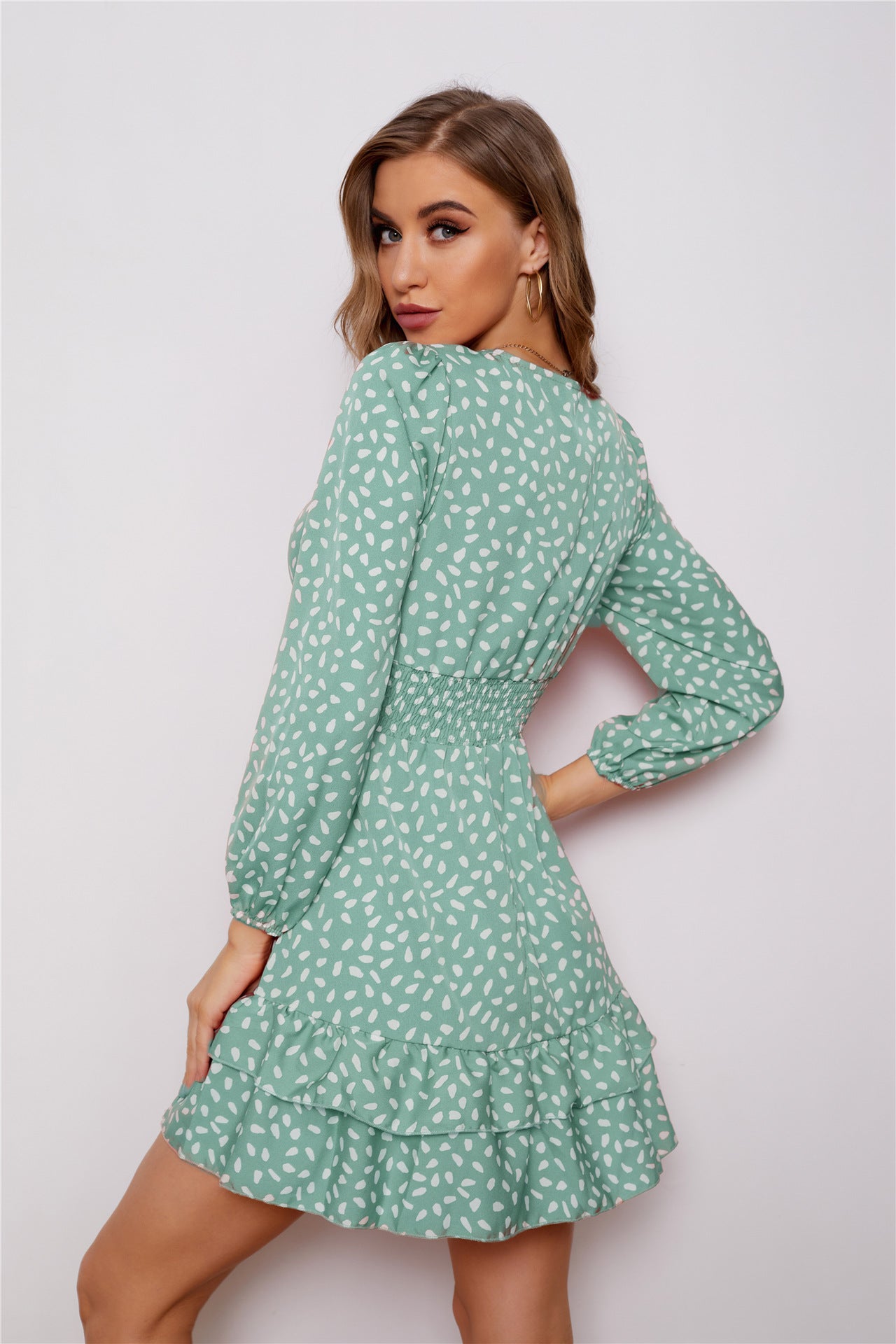 Metallic Cassy Detailed Mini Dress Teal FINAL