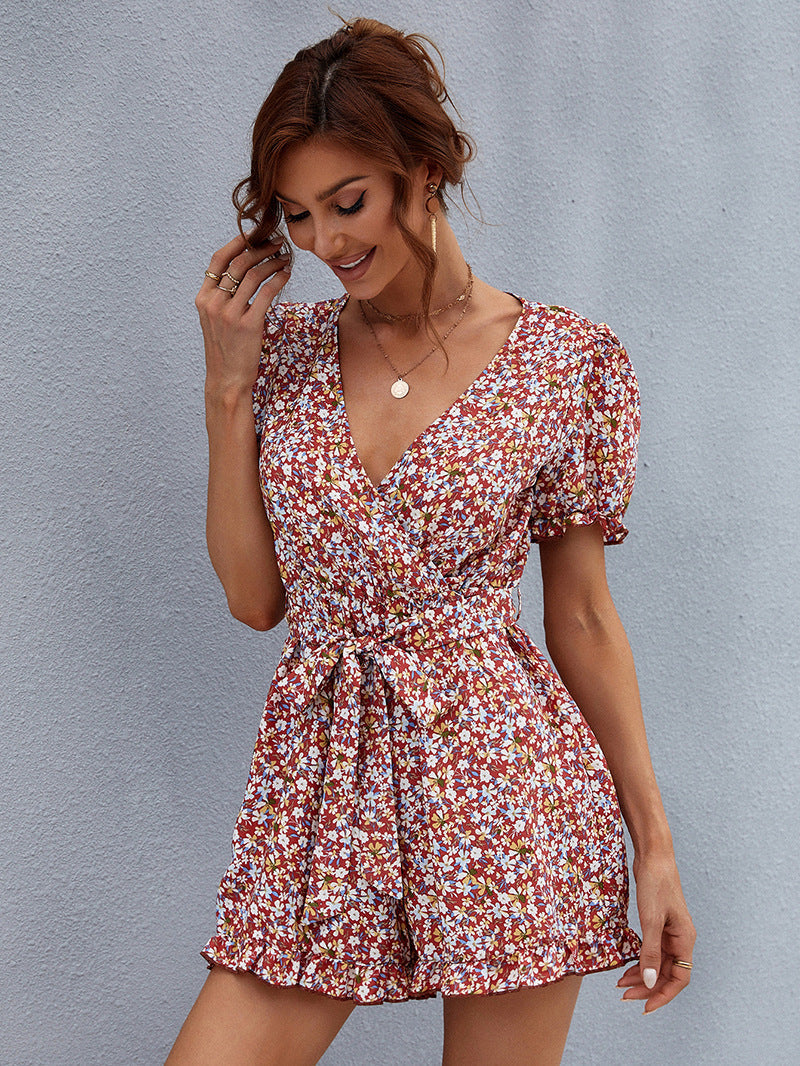Printed Snider Button Down Babydoll Dress