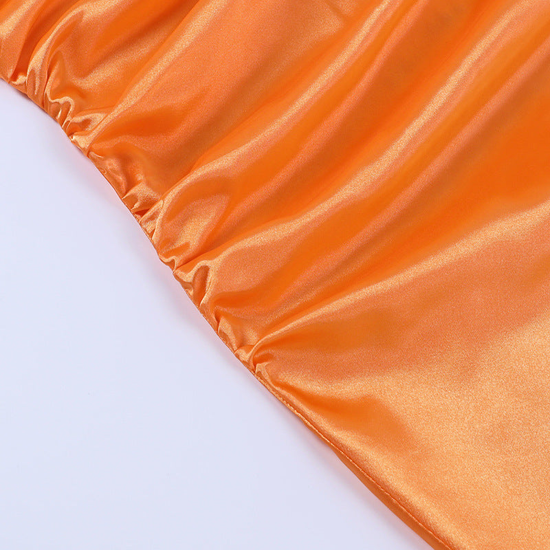 Love Steady Textured Satin Slip Dress Mango