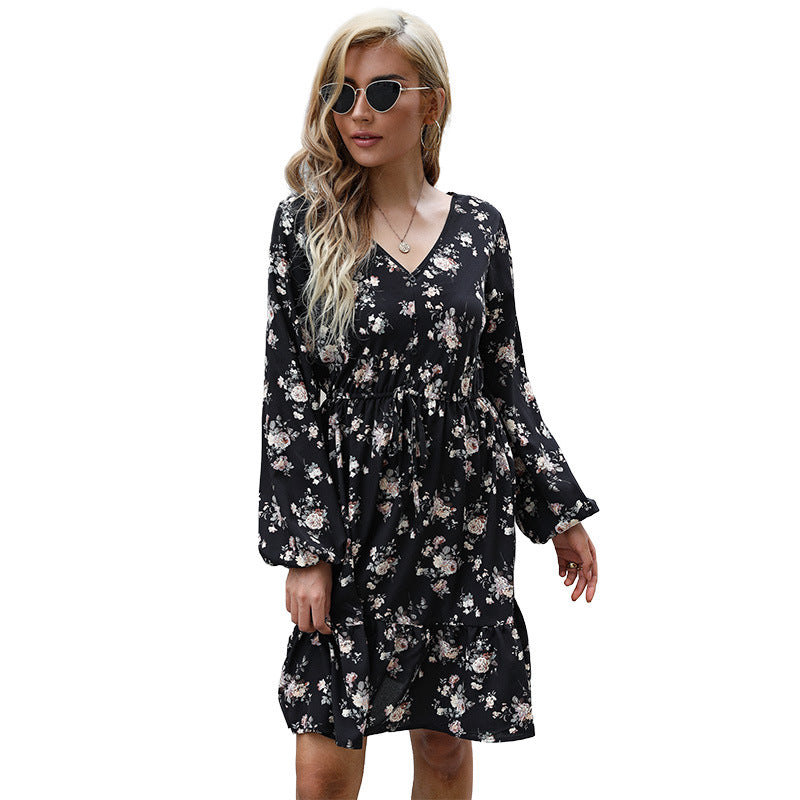 Yolo Flower Drawstring Dress