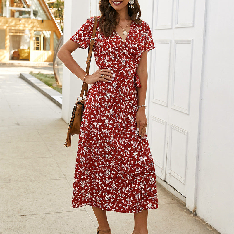 Briar Botanical Ruffle Midi Dress FINAL