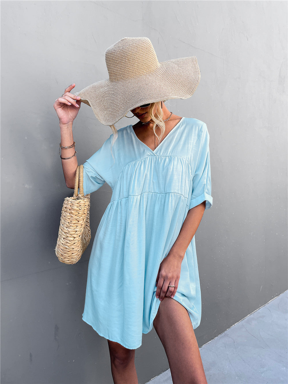 To Cheers Summer Pocketed Tassel Dress Ocean FINAL