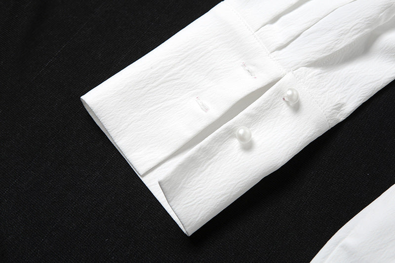 To Cheers Us Crinkled Tie Shirt Dress