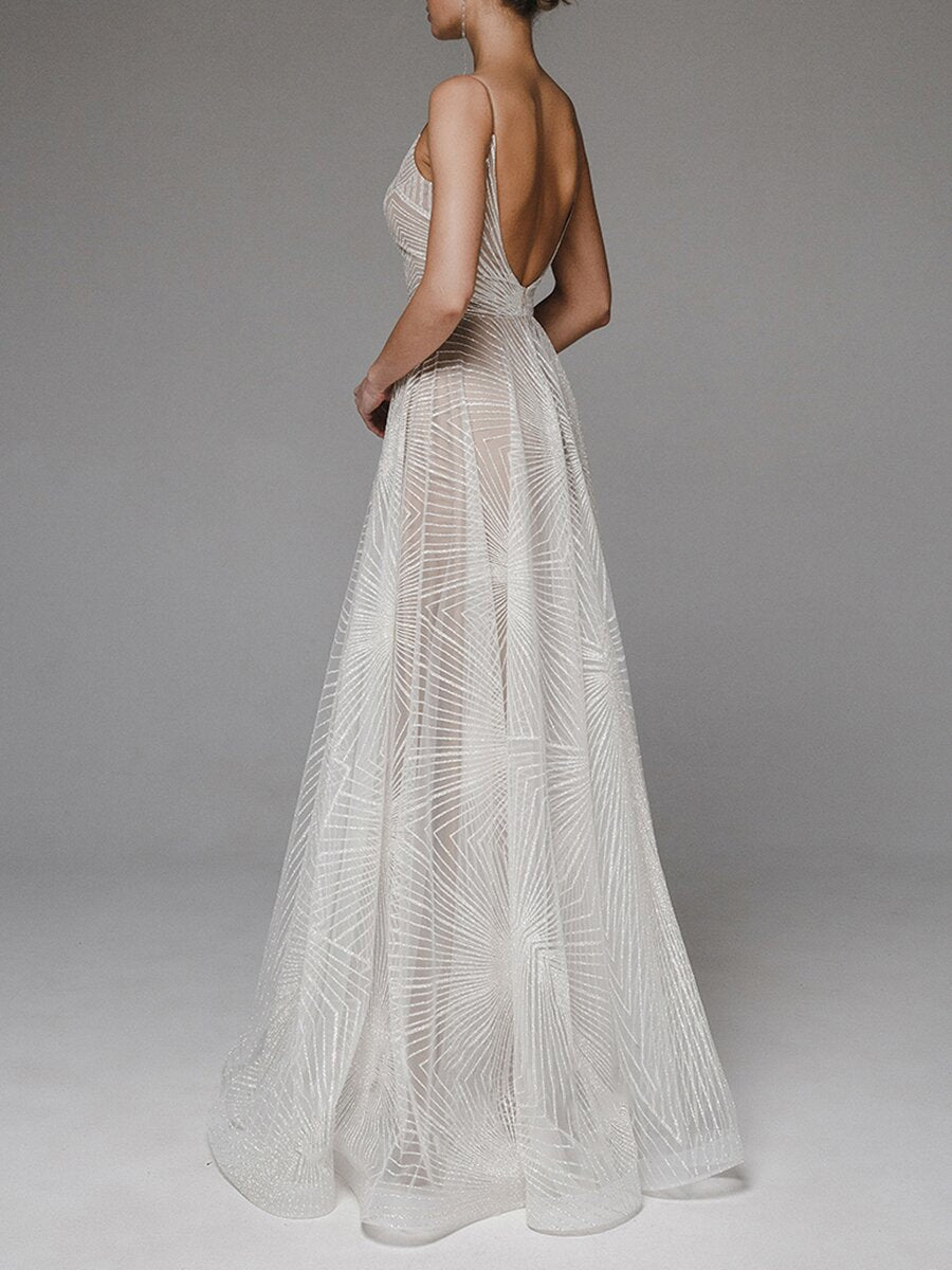Spring Summer Women Clothing V Neck Maxi Dress Chic Strap Embroidered Sleeveless Dress