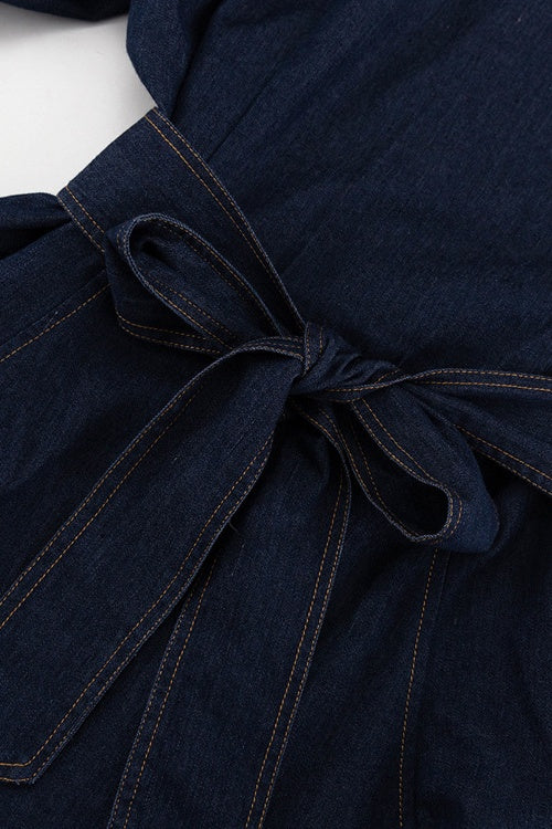 Puff Lena Sleeve Denim Mini Dress