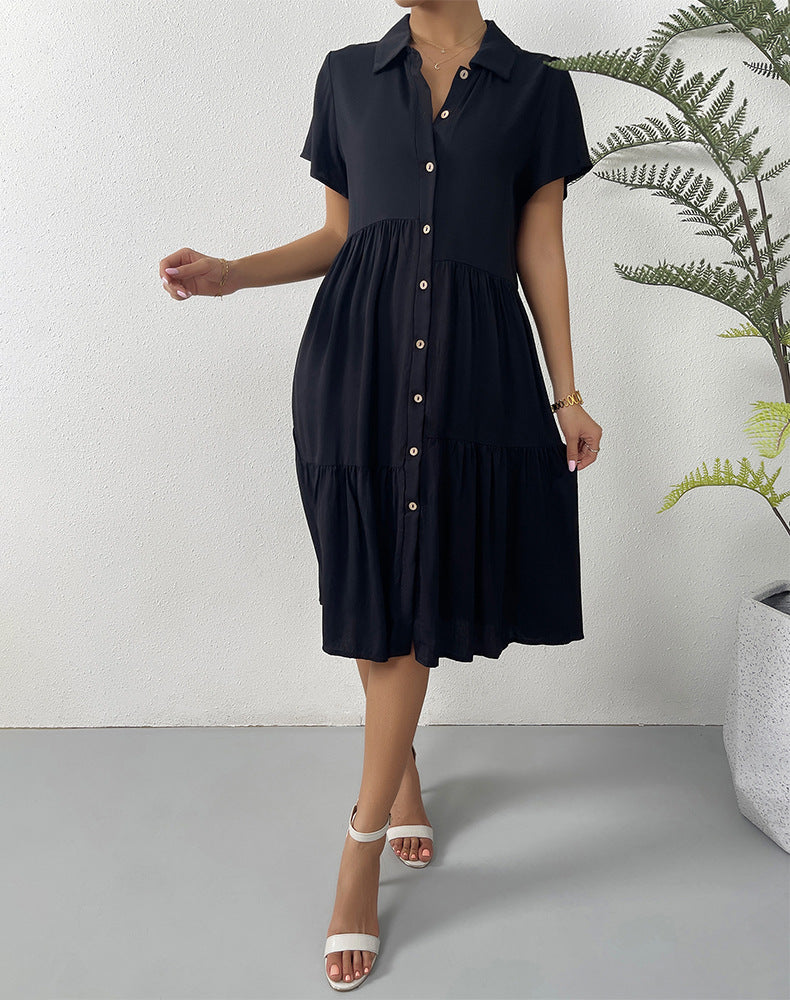 Maria Bloom Shimmer Button Down Dress