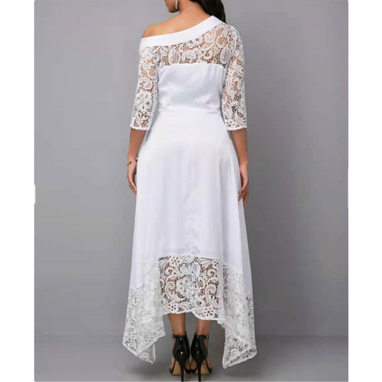 Overjoyed Pocketed Crochet Lace Maxi Dress Marshmallow