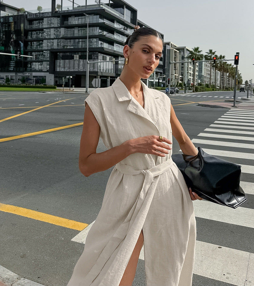 Midi Rustin Dress Khaki