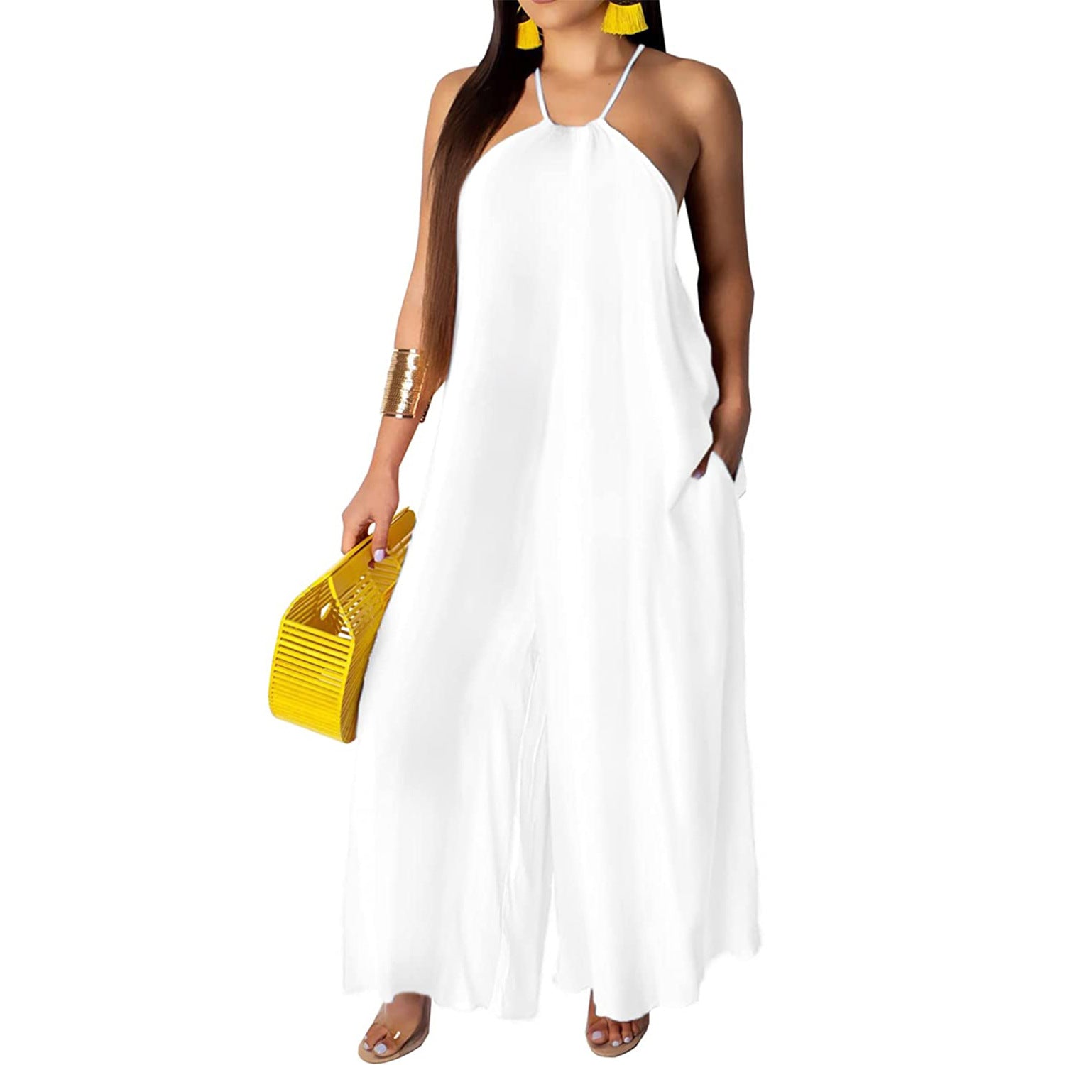 Cotton Orion Pocketed Ruffle Tiered Midi Dress
