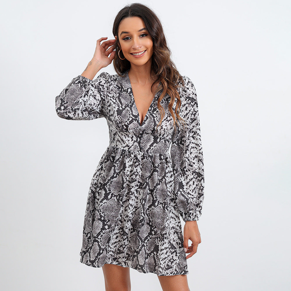 Python Laurent Print Twist Kimono Dress