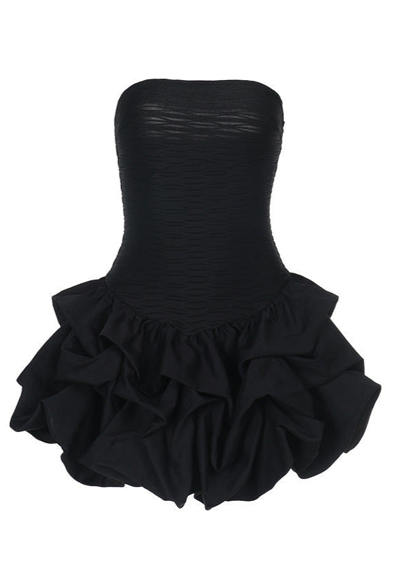 Strapless Celeste Bubble Mini DressRuched Bodice Party Silhouette