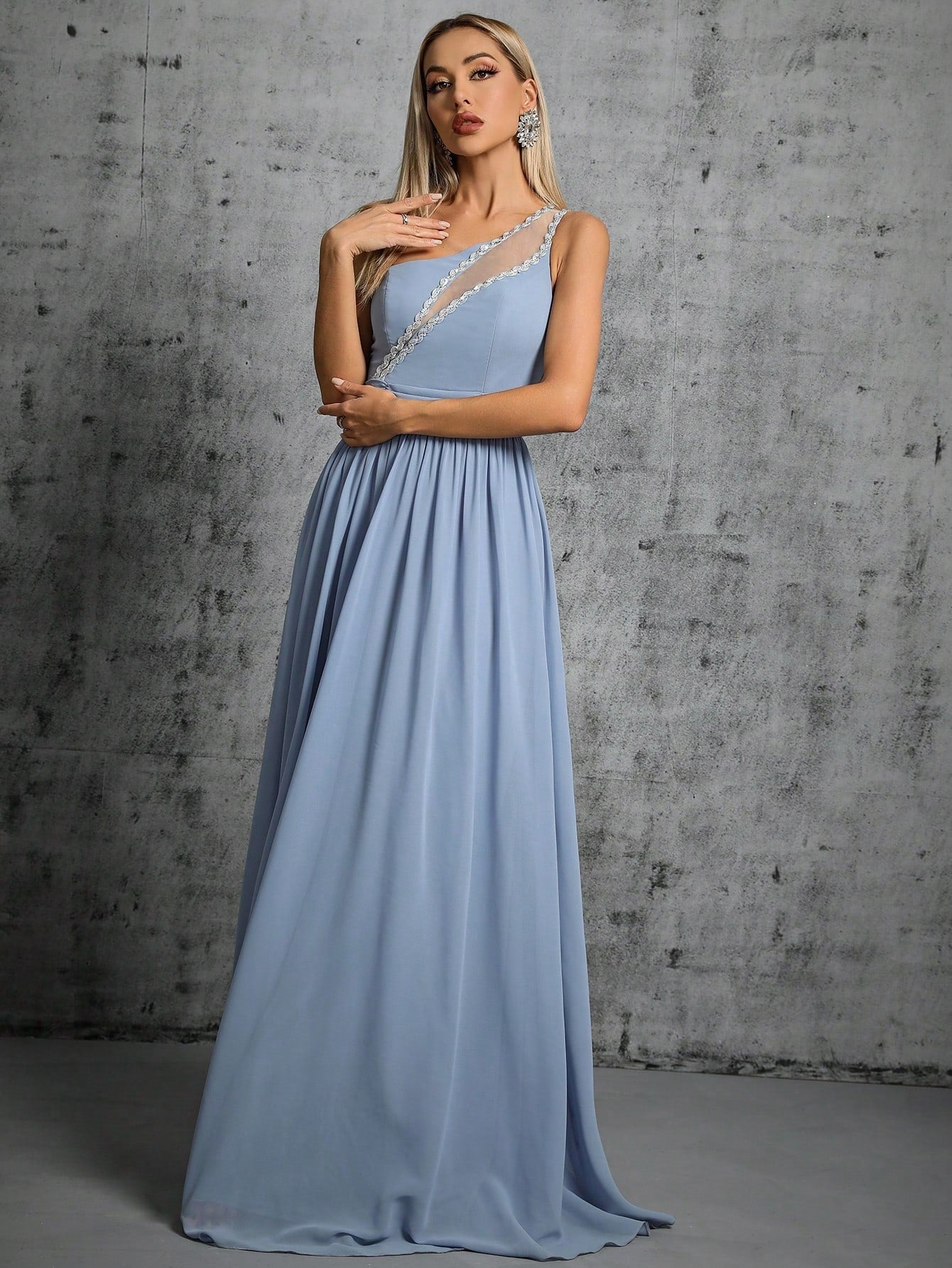 Dress Evening Annual Meeting One Shoulder Cocktail Dress Bridal Cocktail Performance Toast Dress Adult Ceremony Annual Party Evening Dress