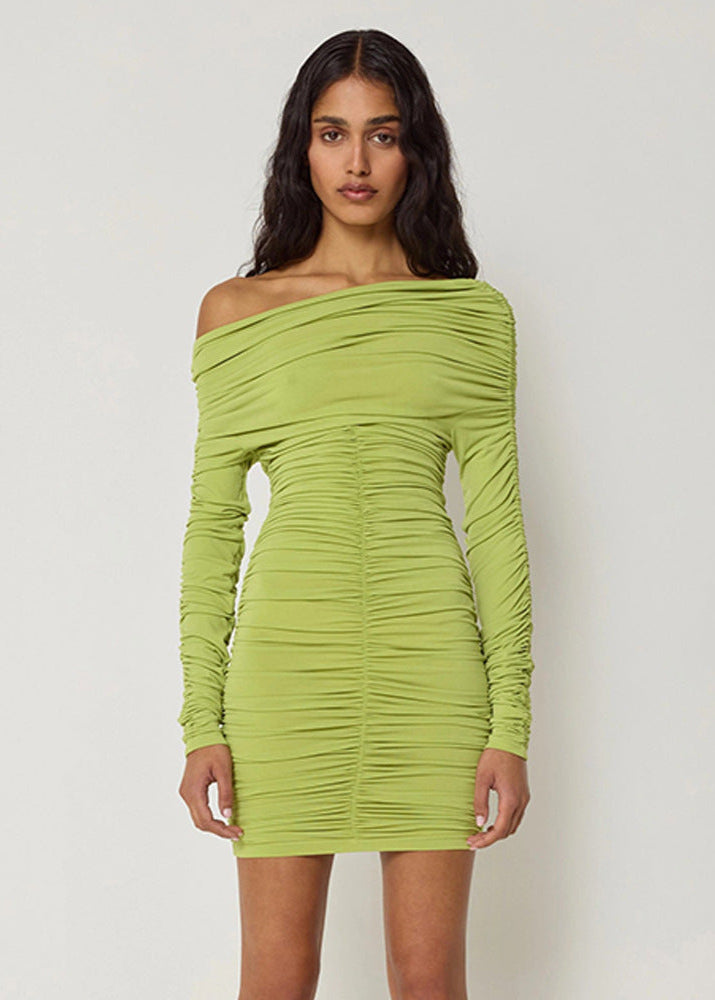 Ruched Selene Off Shoulder Bodycon Dress