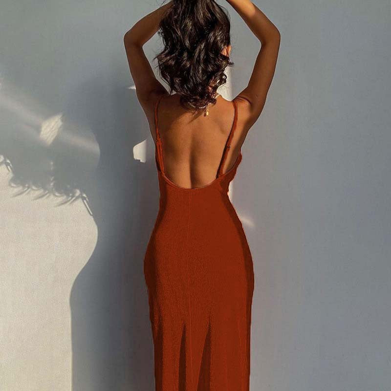 Moments Magic Ribbed Knit Midi Dress Faded Red