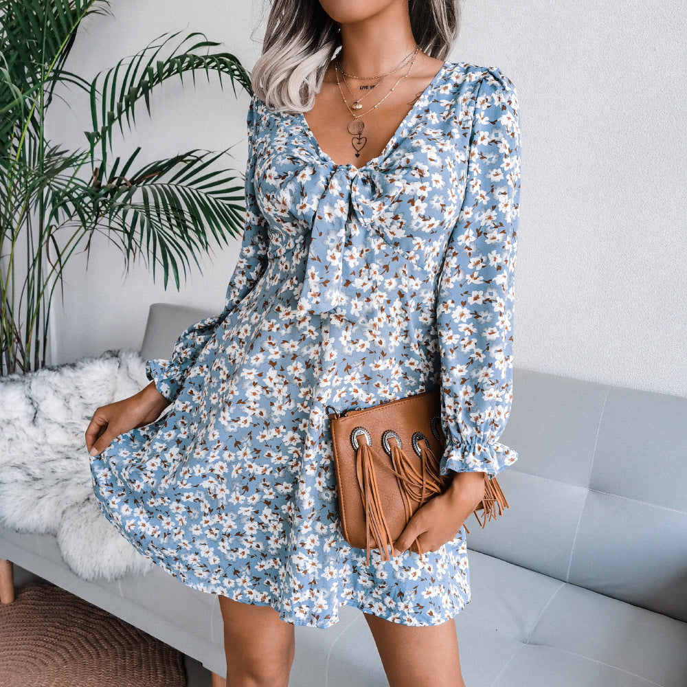Dawn Quiet Printed Button Down Babydoll Dress