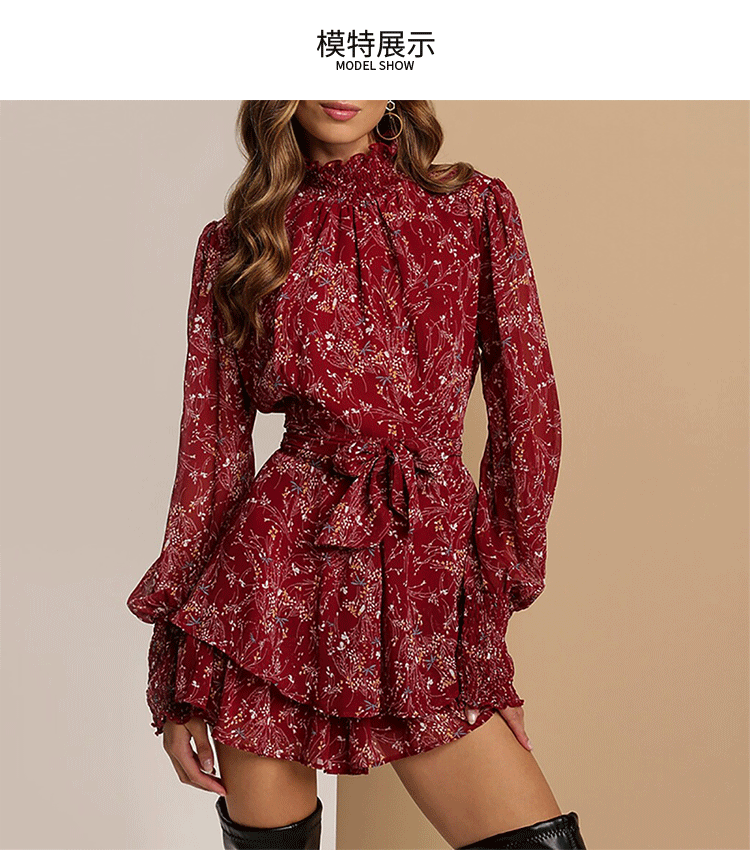 Printed Eyan Tie Dress