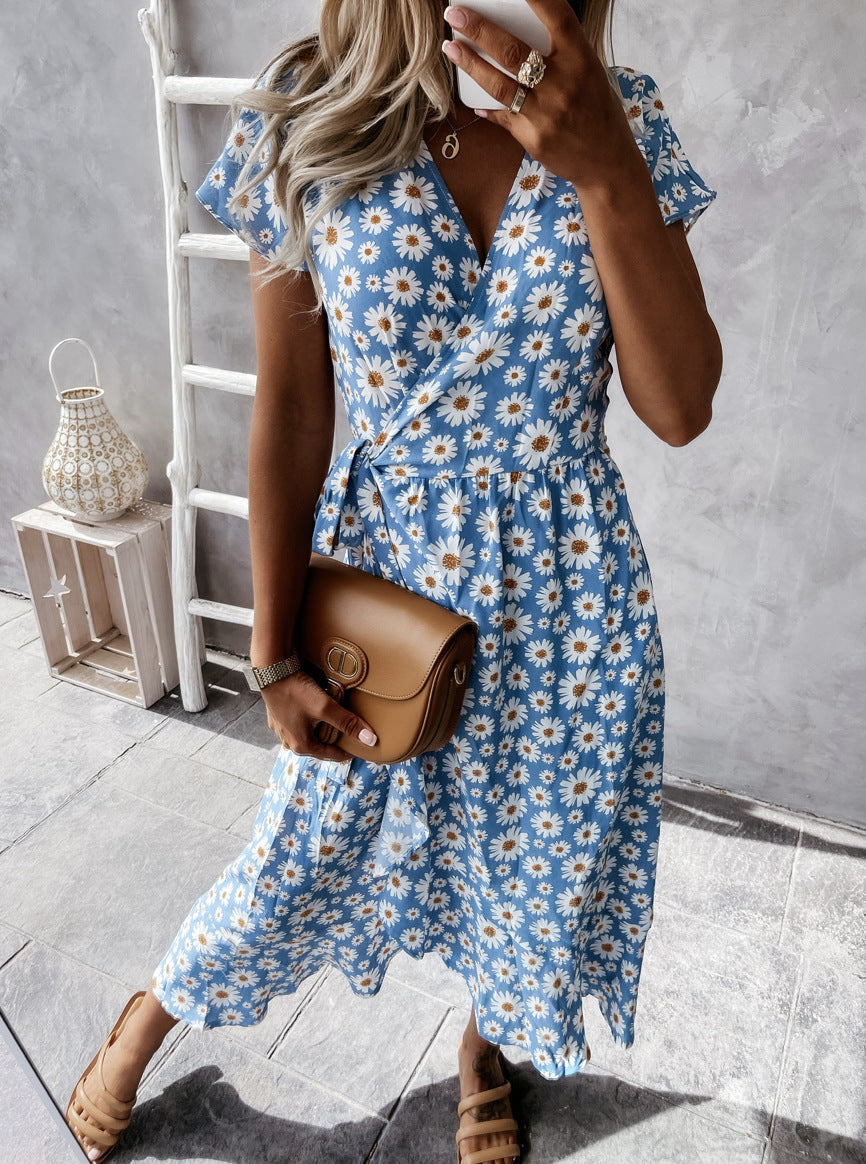 Dancing In The Moonlight Flower Wrap Dress