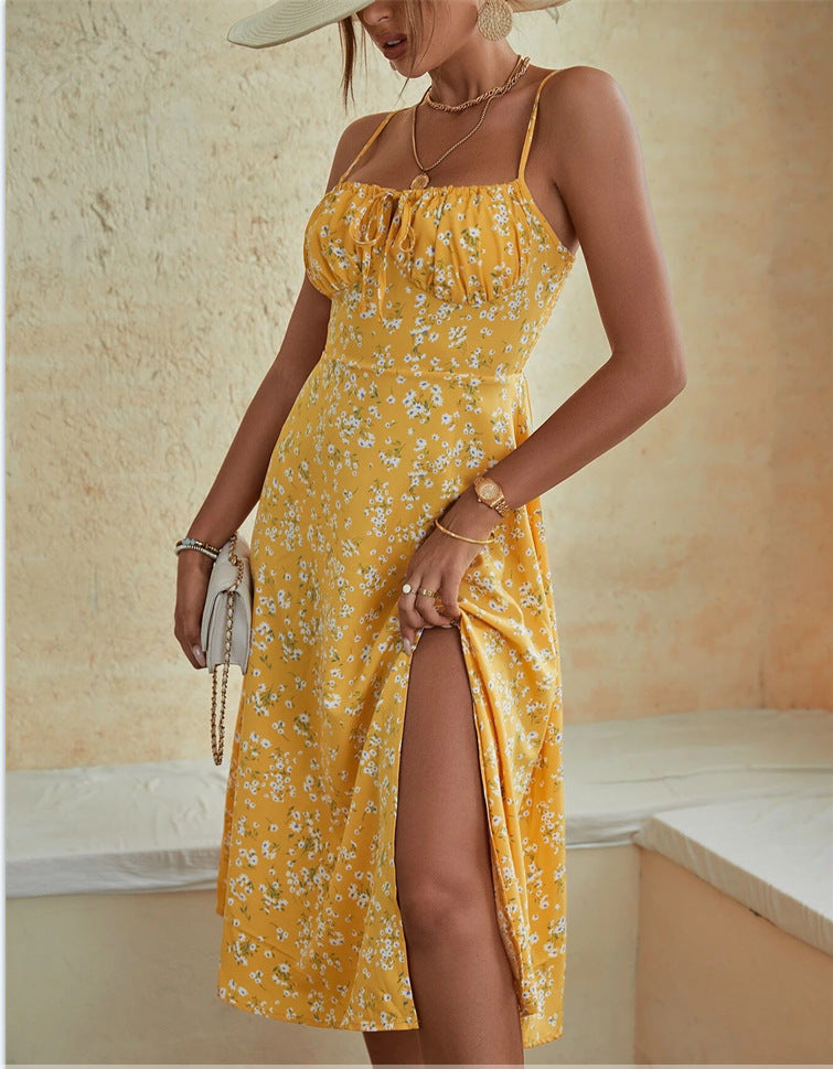 Asymmetrical Truji Lace Midi Dress