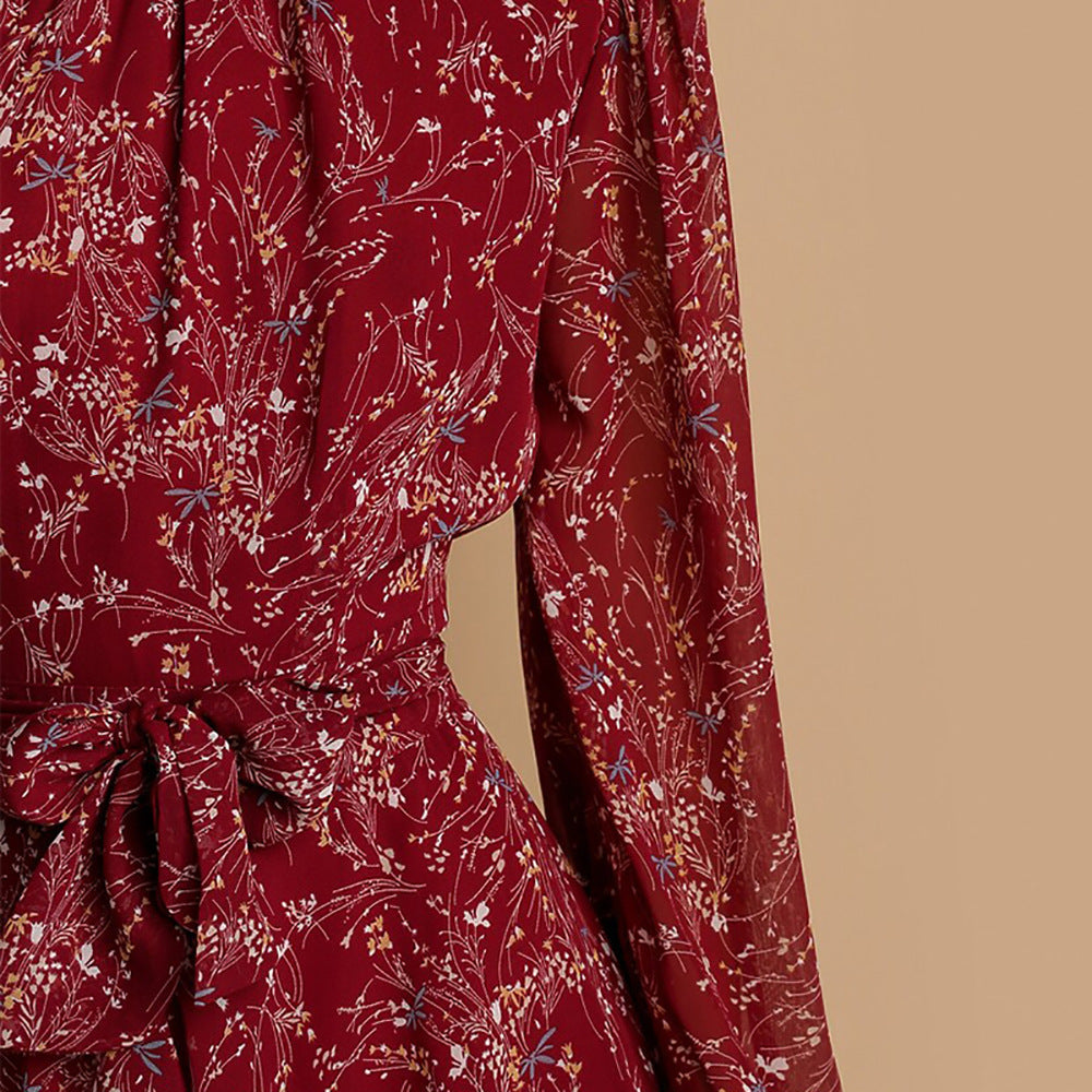 Printed Eyan Tie Dress