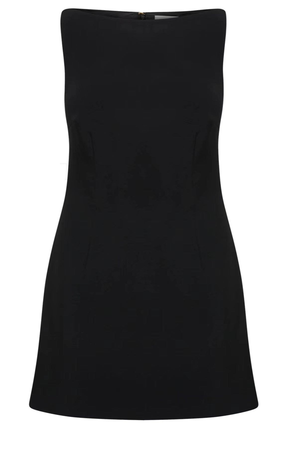 White Dress Slim round Neck Sleeveless Short