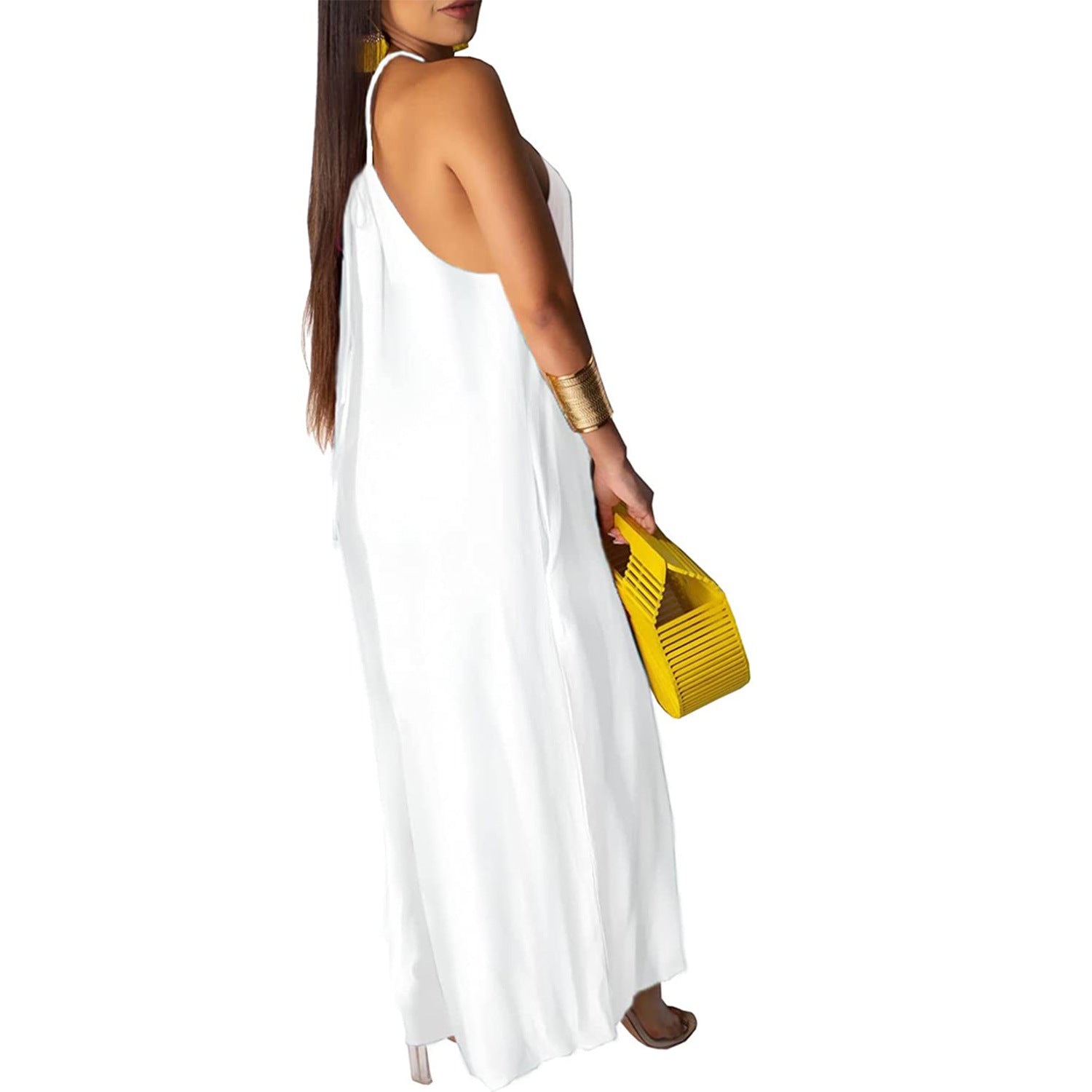 Cotton Orion Pocketed Ruffle Tiered Midi Dress