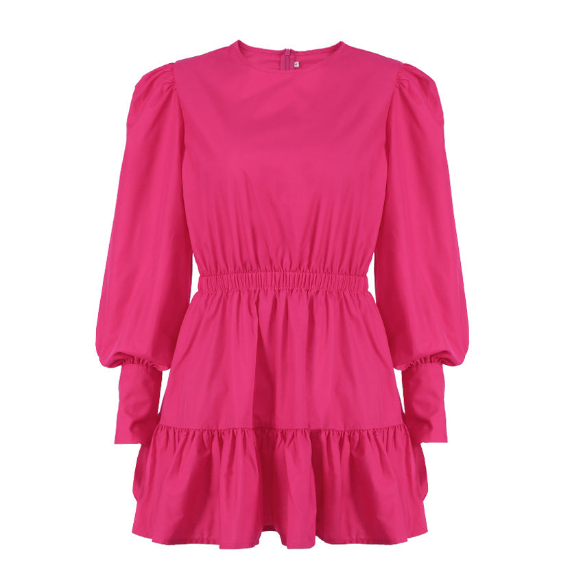 Smocked Jailen Ruffle Dress Hot Pink