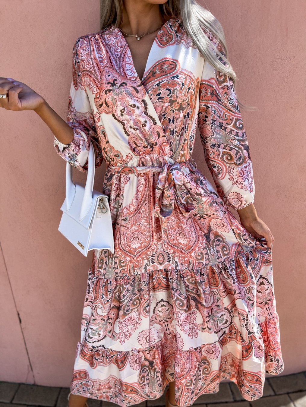 Printed Katerina Tiered Midi Dress FINAL