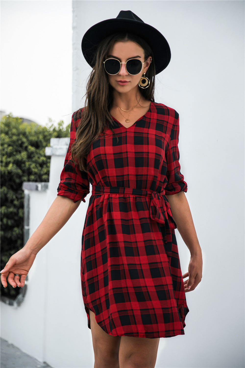Gingham Rochester Sweater Dress