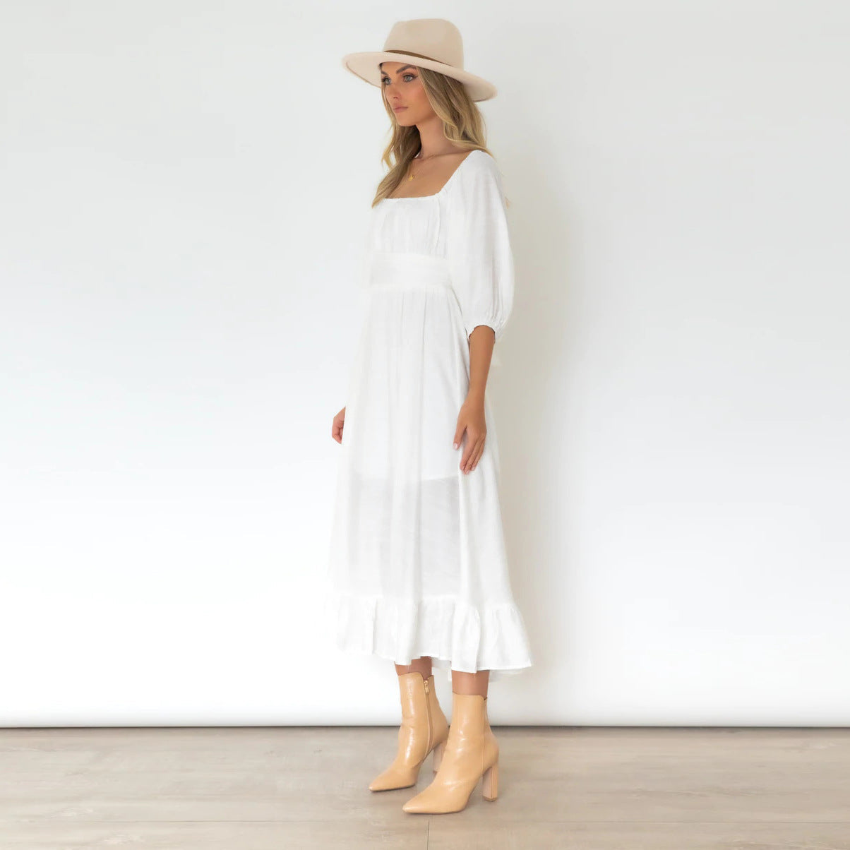 Puff Katelyn Sleeve Midi Dress