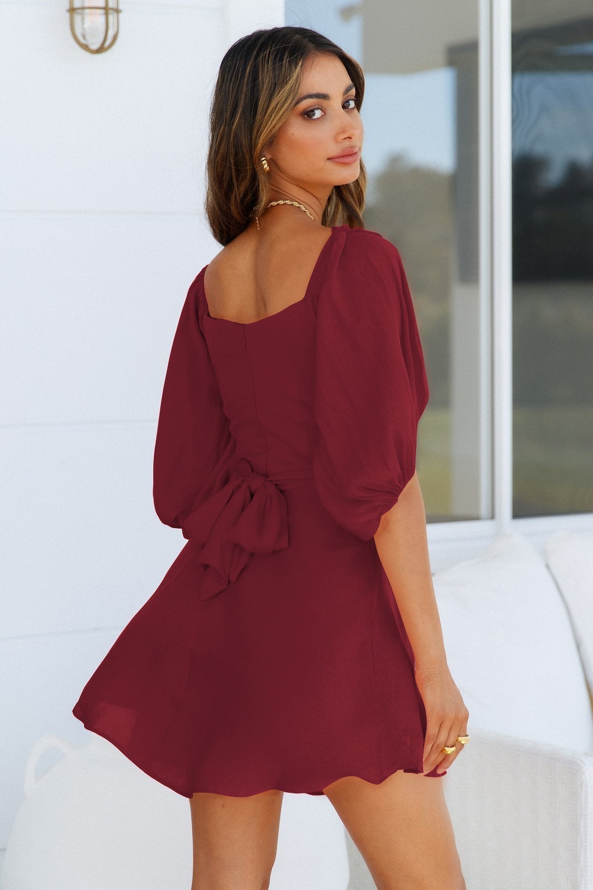 Balloon Della Sleeve Dress Orchid FINAL