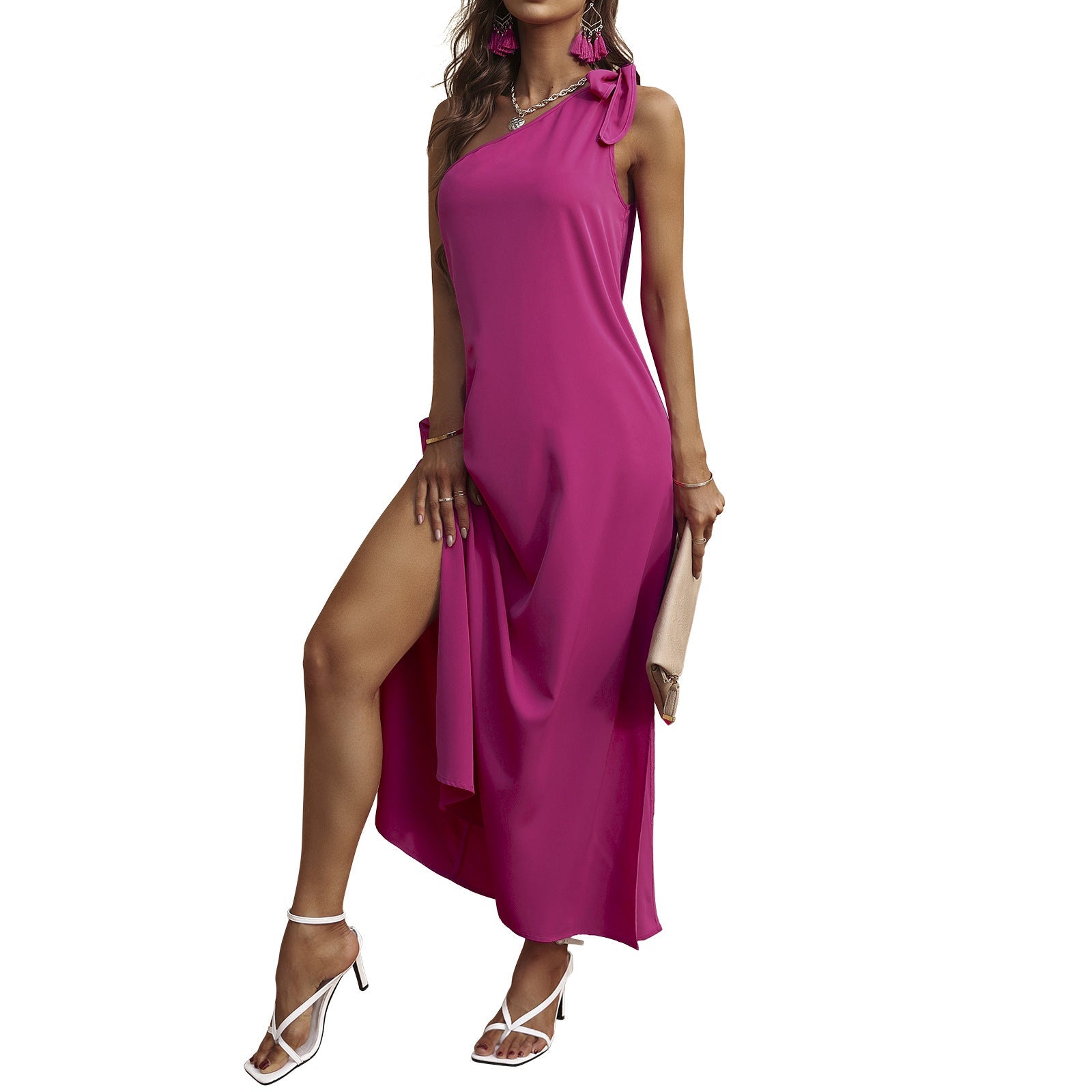 Your Chase Dreams Slit Midi Dress Bubbalicious