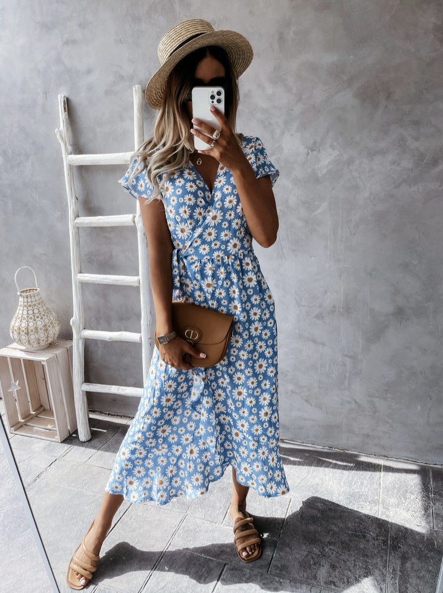 Dancing In The Moonlight Flower Wrap Dress