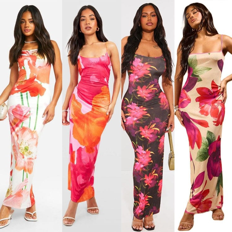 Lucía Elevated Women's Flower Briefs Maxi Dress Premium Edit