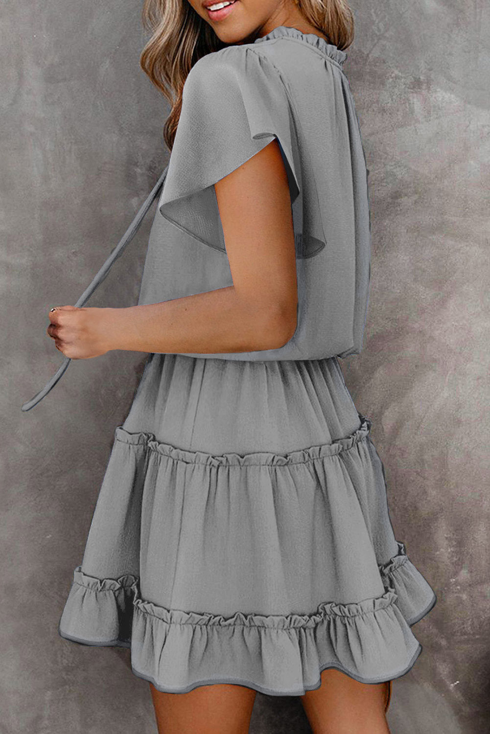 Smocked Glen Mini Dress Light Olive