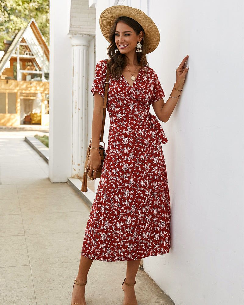 Briar Botanical Ruffle Midi Dress FINAL